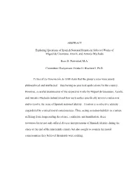 ABSTRACT Exploring Questions of Spanish National Identity In