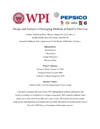 Design and Analysis of Packaging Methods at Pepsico Frito-Lay