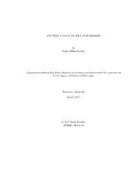 On the Value of Relationships