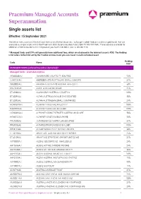 Praemium Super Single Assets List.Pdf
