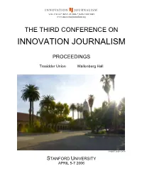 The Third Conference on Innovation Journalism: Proceedings