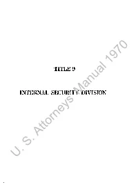 Title 9 Internal Security Division