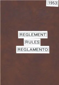 1953 Rules Concerning the Attribution of the Olympic Awards