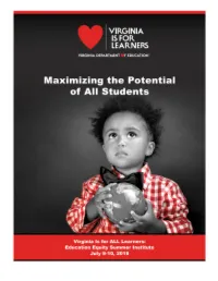 2019-Virginia Is for ALL Learners Agenda