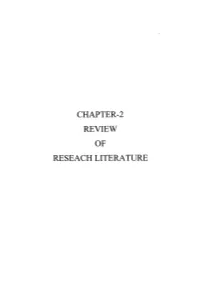Chapter-2 Review of Reseach Literature Chapter-2