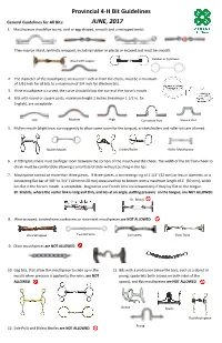 Equine Bit Guidelines