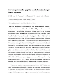 Ferromagnetism of a Graphite Nodule from the Canyon Diablo Meteorite