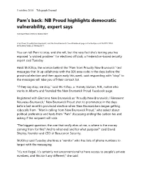 Pam's Back: NB Proud Highlights Democratic Vulnerability, Expert Says