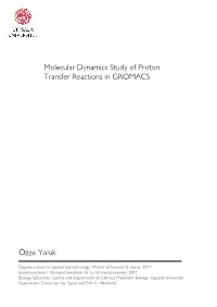 Molecular Dynamics Study of Proton Transfer Reactions in GROMACS