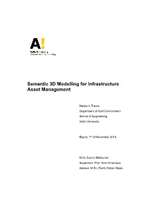 Semantic 3D Modelling for Infrastructure Asset Management