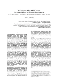 The Indispensability of Erich Fromm
