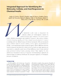 Integrated Approach for Identifying the Molecular, Cellular, and Host Responses to Chemical Insults