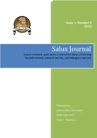 Issue 1, Number 3 2013