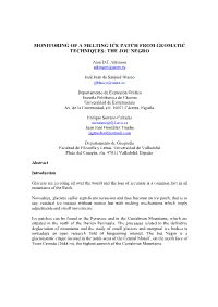 Monitoring of a Melting Ice Patch from Geomatic Techniques: the Jou Negro