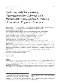 Predicting and Characterizing Neurodegenerative Subtypes with Multimodal Neurocognitive Signatures of Social and Cognitive Processes