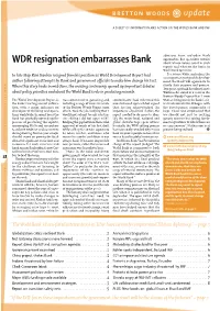 WDR Resignation Embarrasses Bank About Whose Voices Count in Such Reports and What Are the Limits to World Bank Openness