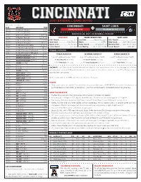 2021 Baseball Game Notes