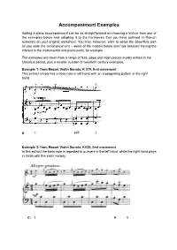 Accompaniment Examples