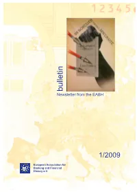 Bulletin Newsletter from the EABH