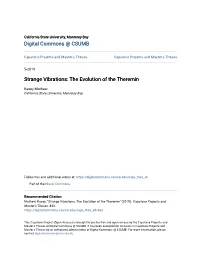 Strange Vibrations: the Evolution of the Theremin