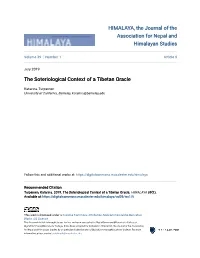 The Soteriological Context of a Tibetan Oracle