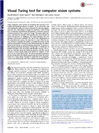 Visual Turing Test for Computer Vision Systems