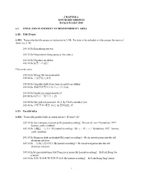 CHAPTER 6: SOUND RECORDINGS Revised October 2010