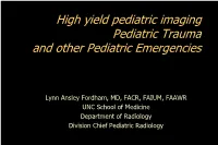 Pediatric Trauma Imaging from Head To