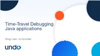 Time-Travel Debugging Java Applications