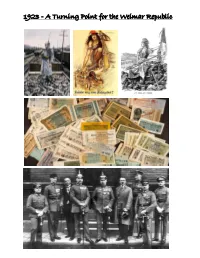 A Turning Point for the Weimar Republic