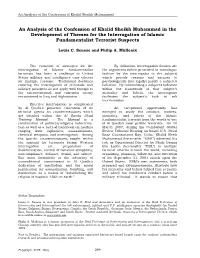 An Analysis of the Confession of Khalid Sheikh Muhammad in the Development of Themes for the Interrogation of Islamic Fundamentalist Terrorist Suspects