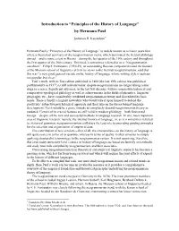 Introduction to “Principles of the History of Language” by Hermann Paul