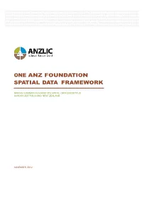 One Anz Foundation Spatial Data Framework