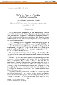 The Torsion Theory at a Prime Ideal of a Right Noetherian Ring