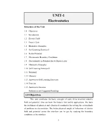 UNIT-1 Electrostatics