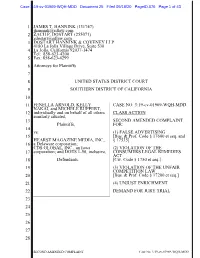 CLASS ACTION Similarly Situated, 13 SECOND AMENDED COMPLAINT Plaintiffs, FOR: 14 Vs