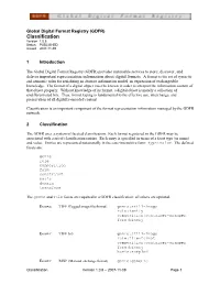 Classification Version 1.0.5 Status: PUBLISHED Issued 2007-11-09