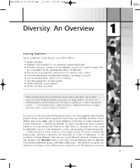 Diversity: an Overview 11
