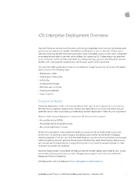 Ios Enterprise Deployment Overview !