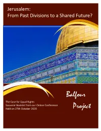 Jerusalem: from Past Divisions to a Shared Future?