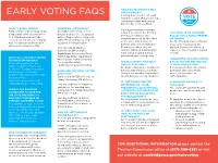 Early Voting Faqs