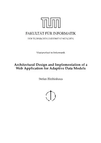 FAKULT¨AT F¨UR INFORMATIK Architectural Design And