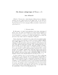 On Dense Subgroups of Homeo +(I)