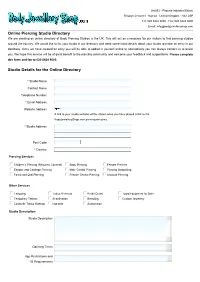 Online Piercing Studio Directory Studio Details for the Online Directory