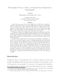 The Quantity Theory of Money: an Empirical and Quantitative Reassessment