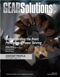 Understanding the Basic Principles of Power Skiving