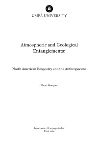 Atmospheric and Geological Entanglements