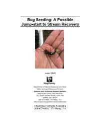 Bug Seeding: a Possible Jump-Start to Stream Recovery