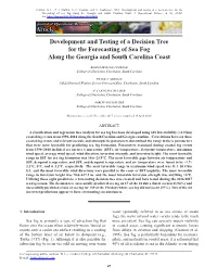 Development and Testing of a Decision Tree for the Forecasting of Sea Fog Along the Georgia and South Carolina Coast