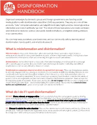 Disinformation Handbook